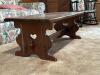 Rustic Heart-Cutout Wooden Coffee Table Folk-Style - 2