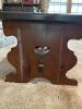 Rustic Heart-Cutout Wooden Coffee Table Folk-Style - 3