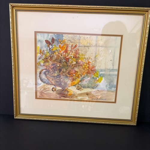 Floral Still Life Watercolor Painting, Signed Evelyn Ward