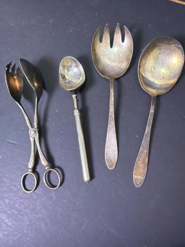 Vintage Silverplate Serving Utensils, Reed & Barton and N. Bloom & Son