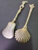 Sheffield England EPNS Pastry Forks and Ornate Silverplate Spoons - 8