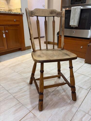 Windsor-Style Wooden Side Chair