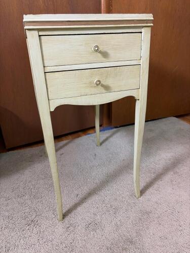 Two-Drawer Side Table in French Provincial Style