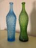 Textured Glass Vases in Mid-Century Modern Style