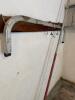 White Metal Aluminum Extension Ladder and Tree Pruning Pole Saw and Ladder Support - 3
