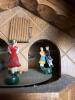 Carved Wood German Cuckoo Clock with Animated Dancers - 8