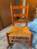 Ladder Back Rocking Chair With Rush Seat in Country Style
