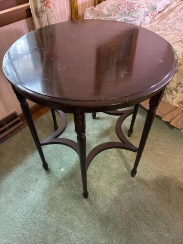 Round Mahogany Side Table