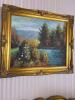 Framed Impressionist-Style Oil Painting