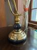 Brass and Black Marble Banker's Desk Lamp Art Deco-Style - 2