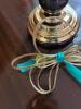 Brass and Black Marble Banker's Desk Lamp Art Deco-Style - 5