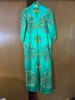 Embroidered Asian-Style Robe with Frog Closures