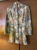 Asian-Style Brocade Jacket With Crane and Floral Motifs