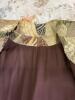 Asian-Style Brocade Jacket With Crane and Floral Motifs - 4