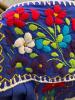 Blue Mexican Embroidered Floral Dress in Traditional Style - 3