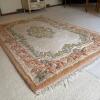 Hand Knotted Indian Wool Floral Area Rug, 4'x6'
