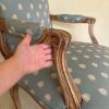 Louis XV-Style Upholstered Carved Wood Armchair - 4