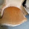 Pair of Peach Velvet Louis XV-Style Berg&egrave;re Armchairs - 4