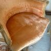 Pair of Peach Velvet Louis XV-Style Berg&egrave;re Armchairs - 7