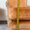Pair of Peach Velvet Louis XV-Style Berg&egrave;re Armchairs - 15