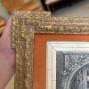 Framed La Felicite Engraving in Ornate Gilt Frame, 18"x16" - 2