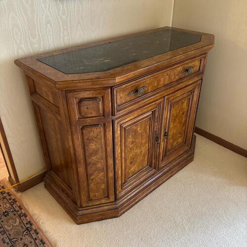 Hibriten Bernhardt Marble-Top Sideboard Cabinet
