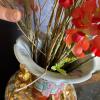 Famille Rose-Style Ceramic Vase With Gilt Handles - 4