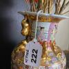 Famille Rose-Style Ceramic Vase With Gilt Handles - 11