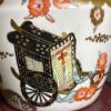 Floral Ceramic Ikebana Vase with Flower Frog - 3