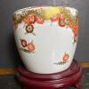 Floral Ceramic Ikebana Vase with Flower Frog - 5