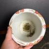 Floral Ceramic Ikebana Vase with Flower Frog - 6