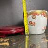 Floral Ceramic Ikebana Vase with Flower Frog - 10