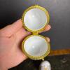 Ceramic Egg Trinket Boxes with Floral & Bird Motifs - 3