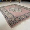 Oriental-Style Rug with Medallion and Floral Border, 3'6"x4'4"