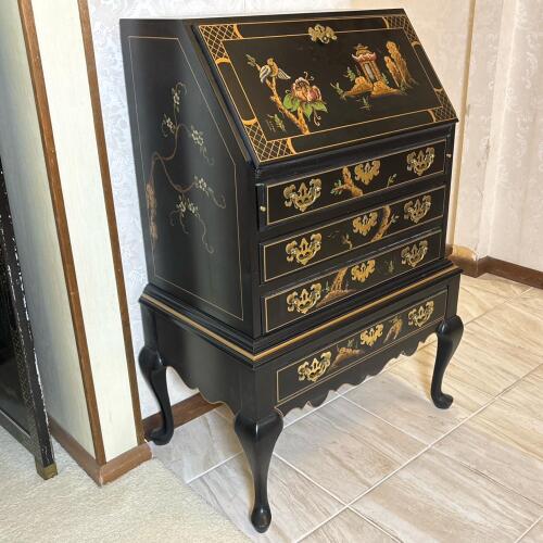 Jasper Cabinet Hand Painted Chinoiserie Secretary Desk