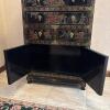 Oriental-Style Black Lacquer Chest with Floral & Bird Motifs - 8
