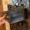 Oriental-Style Black Lacquer Chest with Floral & Bird Motifs - 9