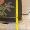 Oriental-Style Black Lacquer Chest with Floral & Bird Motifs - 13