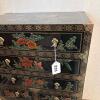Oriental-Style Black Lacquer Chest with Floral & Bird Motifs - 14