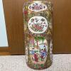Chinese Rose Medallion-Style Ceramic Floor Vase - 5