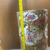 Chinese Rose Medallion-Style Ceramic Floor Vase - 9