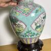 Chinese Famille Rose-Style Ceramic Vase with Stand - 3