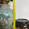 Chinese Famille Rose-Style Ceramic Vase with Stand - 7