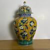 Kutani Hand Decorated Ceramic Ginger Jar with Lid