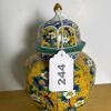 Kutani Hand Decorated Ceramic Ginger Jar with Lid - 8