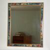 Floral Wall Mirror With Gold Trim
