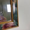 Floral Wall Mirror With Gold Trim - 4