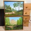 Pair of Framed May Erwin Landscape Paintings, 26"x20"