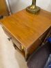 Wood Side Table With Drawer and Turned Legs - 2