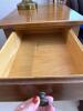 Wood Side Table With Drawer and Turned Legs - 8